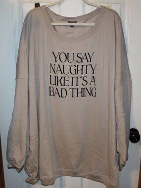 NWT Torrid naught fleece sweatshirt 5x(28W) Super cute and fun